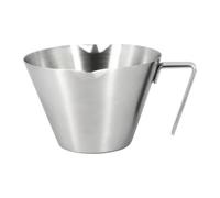 Tasse à café en métal, tasse à mesurer en acier inoxydable, pichet de brassage de café, 7,2 x 9 x 7,6 cm, poignée confortable et polyvalente pour la cuisine