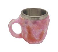 Tasse à café en minéral, tasses à café minérales en - Tasse en de résine de 200 ml - Tasses à thé multicolores avec insert en acier inoxydable, tasse à eau translucide pour