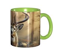 Tasse à café en porcelaine de 325 ml avec poignée, tasse à café pour le bureau et la maison, tasse à café pour café, thé et lait, tasse à thé en céramique colorée à l'intérieur pour hommes et femmes