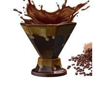 Tasse à café en poterie - Texture céramique grossière, capacité de cent soixante- millilitres, soucoupe incluse, durable, passe au lave-vaisselle et au micro-ondes | Tasse de boisson pour café, thé