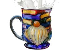 Tasse à café - En résine, 6.69x5.51x5.51in Gnome Book Artistic Mug Design 3D Painted | Decorative Beverage Cup For Drinking Experience, Novelty Coffee Mug For Home, Office, Tea Time