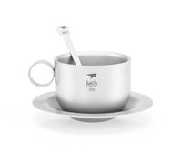 Tasse à Café en Titane avec Soucoupe et Cuillère Ti3601