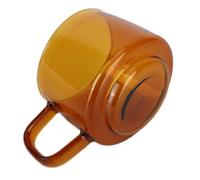 Tasse à café en Verre borosilicaté 250ML avec Poignée, Tasse Transparente élégante pour la Maison et le Bureau (Succinite)