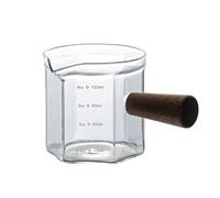 Tasse à café en verre de 120 ml avec poignée bois et bec verseur d'aigle for une infusion précision Services de traiteur(Transparent)