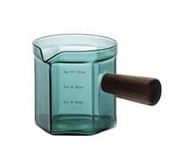 Tasse à café en verre de 120 ml avec poignée bois et bec verseur d'aigle for une infusion précision Services de traiteur(Groen)