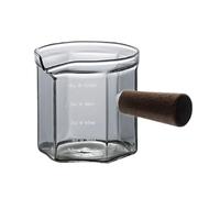 Tasse à café en verre de 120 ml avec poignée bois et bec verseur d'aigle for une infusion précision Services de traiteur(Grey)