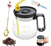 Tasse à Café En Verre De 47 Cl - Style Cafetière, Nouvelle Tasse à Café Grande Capacité 2025, Mini Tasse à Café Avec Couvercle De Voyage à Paille Pour Thés Chauds, Chocolat Chaud(1pc)