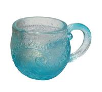 Tasse à café en verre de mer fabriquée à la main avec motif vague - Tasse en résine texturée sur le thème de l'océan pour les amateurs de café, thé et cocktails, capacité de 150 ml
