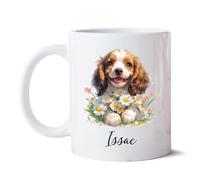 Tasse À Café Épagneul Breton Blanc Mug Personnalisé Céramique Mug Anti Taches Mugs Cadeaux Réconfortants pour Cadeau d'anniversaire Maman 330Ml