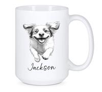Tasse À Café Épagneul Breton Tasse en Céramique Vintage Tasses À Thé Drôle Tasses en Porcelaine pour Anniversaire Cadeau Fêtes Cadeauxs 330 ML
