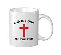 Tasse à café épaisse avec inscription « God Is Good All Time » - Cadeau pour les papas