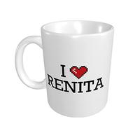 Tasse à café épaisse avec inscription « I Love Renita »
