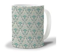 Tasse à café et à thé de 12 oz à texture baroque - Tasses à café en céramique pour le bureau à domicile Tasses à café en céramique pour femmes et hommes, passent au micro-ondes et au lave-vaisselle,