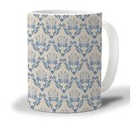 Tasse à café et à thé de 12 oz à texture baroque - Tasses à café en céramique pour le bureau à domicile Tasses à café en céramique pour femmes et hommes, passent au micro-ondes et au lave-vaisselle,