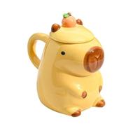 Tasse à café et à thé en céramique, jolie tasse à café en menucho - Tasse d'animaux antidérapante | Tasses à thé Tasses à café Design de poignée arrondie pour café lait ou thé Famille Amis