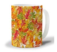 Tasse à café et à thé Thanksgiving Orange Maple Leaf 12 oz - Tasses à café en céramique pour la maison et le bureau Tasses à café en céramique pour femmes et hommes, passent au micro-ondes et au lav
