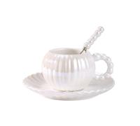 tasse à café et soucoupe, Tasse à café légère, ensemble de tasses et soucoupes européennes luxe, tasse thé en céramique, service(B)