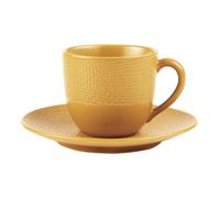 Tasse à café et sous-tasse Vésuvio safran 12 cl (lot de 6) Table passion