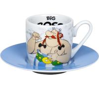 Tasse à café expresso et soucoupe Könitz Astérix (Obélix Big Boss)