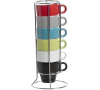 Set 6 Tasses expresso pep's avec support