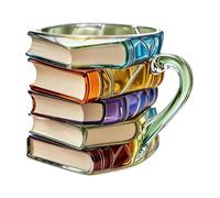 Tasse à café fantaisie - Collection de tasses littéraires en forme de livre 3D, tasse en livre peint, porte-boisson avec style artisanal | Café 3D pour latte, jus, vin, amateurs de lecteurs, amateurs