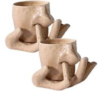 Tasse à café fantaisie en céramique, tasse à nez créative et porte-bague, tasses faites à la main pour hommes, femmes, adultes, décoration d'intérieur, idée cadeau unique éléphant pour bureau