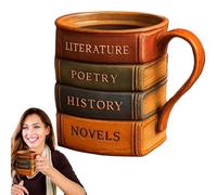 Tasse à café fantaisie | Tasse à vin en résine avec poignée ergonomique pour lecteur, bibliothécaire, amateur de livres, écrivain