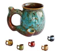 Tasse à café fantaisie Wake and Bake, parfaite pour Halloween, la fête des pères, les fêtes d'anniversaire et un superbe cadeau pour les amateurs de café (bleu roi)