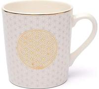 Tasse à café Fleur de vie blanc/or -- ±250 ml