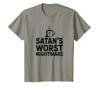 Tasse à café Funny Christians: Le Mot de Satan Nightmare T-Shirt, Enfant, Ardoise, 4 Ans