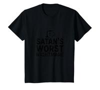 Tasse à café Funny Christians: Le Mot de Satan Nightmare T-Shirt, Enfant, Noir, 10 Ans