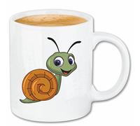 tasse à café FUNNY ESCARGOT AVEC Schneckenhaus WORM VIGNOBLE ESCARGOT patelle SNAILS NUES Céramique 330 ml en blanc