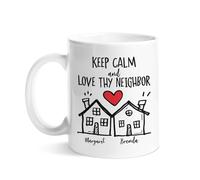 Tasse À Café Garde Ton Calme Et Aime Ton Prochain. Mug Cadeau 330Ml | Mug à café Porcelaine Sublimation Tasses à Thé pour Amoureux Anniversaire Amis