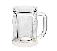 Tasse à café glacée, chope à bière congelable - dispositif de refroidissement pour bière transparente pour réfrigérateur - refroidisseur de café avec intercouche pour tasse à bir