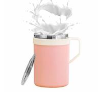 Tasse à café | Gobelet à double paroi en acier inoxydable avec couvercle, pour bureau, maison, cuisine, bar, femme, anniversaire, Noël