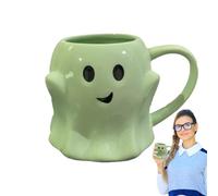 Tasse à café Halloween, 44 cl en céramique fantôme drôle | Réutilisables pour la maison, les fêtes universitaires