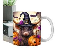 Tasse à café Halloween, Tasse à café d'Halloween,Tasse à lait en céramique de 350 ml avec poignée - Tasse à jus pour centres de table pour l'école domestique, décoration esthétique