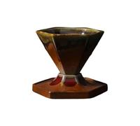 Tasse à café hexagonale moulée avec charme traditionnel en faïence excellente exemplaire pour les boissons quotidiennes et les divertissements à la maison Tasse à thé hexagonale vintage