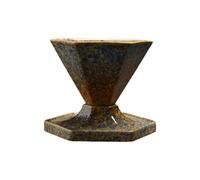 Tasse à café hexagonale moulée avec charme traditionnel en faïence excellente exemplaire pour les boissons quotidiennes et les divertissements à la maison Tasse à thé hexagonale vintage