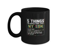 Tasse à café humoristique 5 choses que vous savez sur mon fils autisme