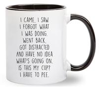 Tasse à café humoristique avec inscription « I Came I Saw I Forgot What I was Doing » - Cadeau sarcastique amusant pour personnes âgées, maman, papa, grand-mère, grand-père, cadeau de fête des mères