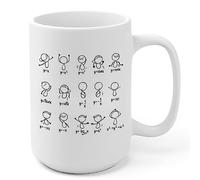 Tasse à café humoristique en céramique avec inscription « Math Algèbre linéaire » pour enseignant, étudiant, idée cadeau (425 ml)
