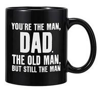 Tasse à café humoristique en céramique noire avec inscription « You're The Man » cadeau d'anniversaire pour papa Noël