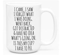 Tasse à café humoristique « I Came I Saw I Forgot What I Was Doing » - Cadeau d'anniversaire pour personnes âgées, personnes âgées, grand-mère, grand-père, maman, papa - Cadeau sarcastique drôle pour