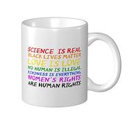 Tasse à café humoristique Science Is Real Black Lives Matter Blm Love Rainbow Mug à café humoristique