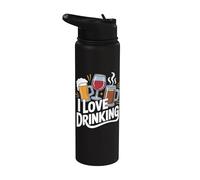 Tasse à café « I Love Drinking Beer Wine » Stainless Steel Insulated Water Bottle