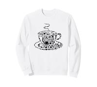 Tasse à café infusé à la Vapeur Java Image Mosaïque Tasse Soucoupe Pot Sweatshirt