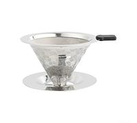 Tasse à café infusée à la main en acier inoxydable avec filtre en maille réutilisable pour séparer les mous, conçue pour une utilisation avec du café moyennement grossier et une infusion stable