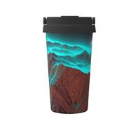 Tasse À Café Isolée Imprimé Montagne Légère Tasse Thermique Anti-Goutte Réutilisable Mug De Voyage En Inox, Pour Boissons Chaudes Et Froides, Café, Thé, 17Oz