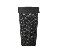 Tasse À Café Isolée Imprimé Peau De Serpent Tasse Isotherme À Double Paroi Anti-Goutte Mug De Voyage En Inox, Pour Thé, Café, Boissons Chaudes Et Froides, 17Oz